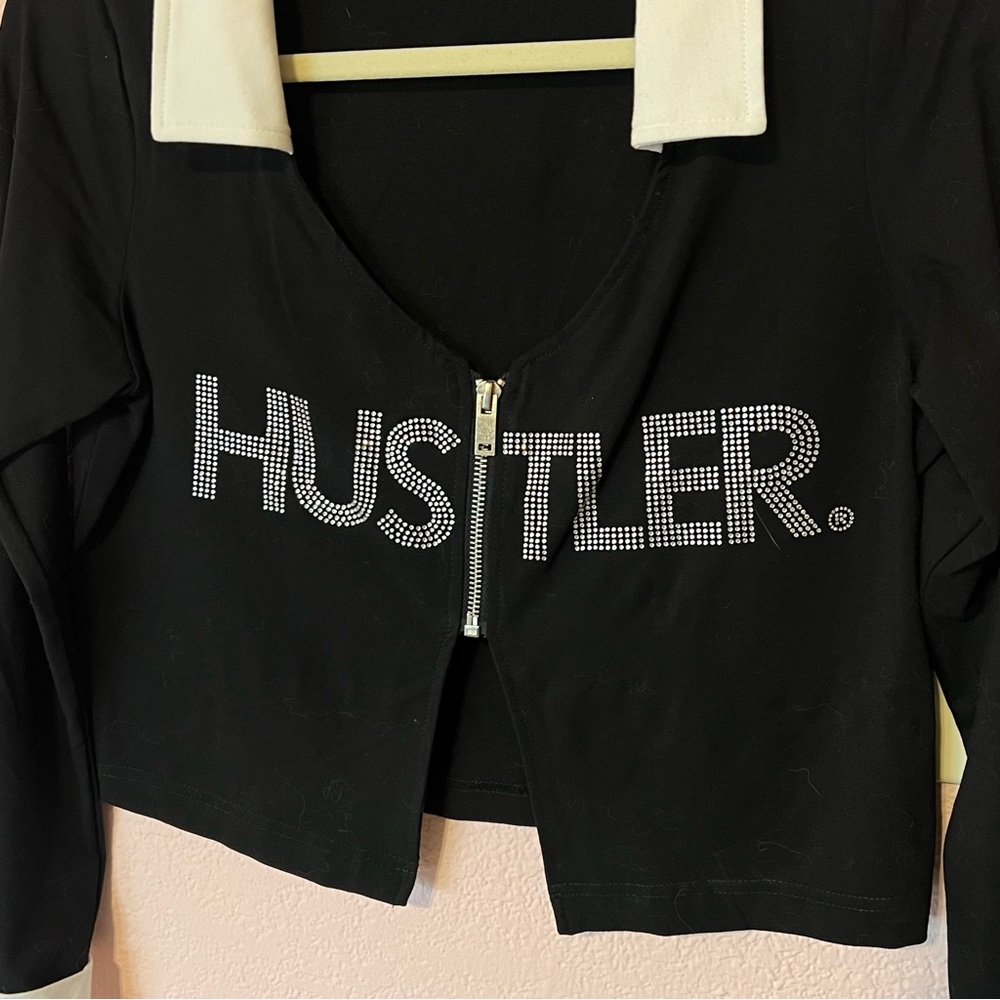 Y2K 2000s mcbling Hustler x Dollskill rhinestone top - Picture 2 of 6